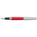 Picture of Caran dAche Leman Bicolor Red Silver Plated Fountain Pen Medium Nib