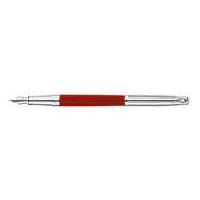 Picture of Caran dAche Madison Bicolor Red Silver Plated Fountain Pen Fine Nib