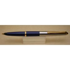 Picture of Parker 45 Blue Gold Trim with Dome Fountain Pen Broad Nib