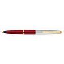 Picture of Parker 45 Burgundy Gold Trim with Flat Top Fountain Pen Broad Nib