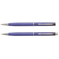 Picture of Parker Insignia Satin Blue Ballpoint Pen and Mechanical Pencil Set