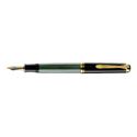 Picture of Pelikan Souveran 1000 Black And Green Fountain Pen Fine Nib