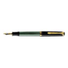 Picture of Pelikan Souveran 1000 Black And Green Fountain Pen Fine Nib