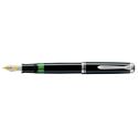 Picture of Pelikan Souveran 805 Black And Silver Fountain Pen Extra Fine Nib