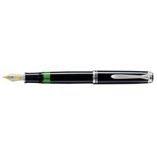 Picture of Pelikan Souveran 805 Black And Silver Fountain Pen Extra Fine Nib