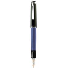 Picture of Pelikan Souveran 805 Black And Blue Fountain Pen Extra Fine Nib