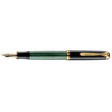 Picture of Pelikan Souveran 800 Black And Green Fountain Pen Medium Nib