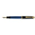 Picture of Pelikan Souveran 800 Black And Blue Fountain Pen Broad Nib