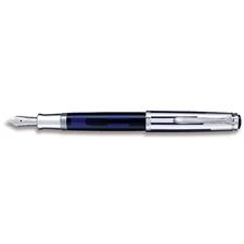 Picture of Pelikan Souveran 625 Dark Blue Transparent Fountain Pen Broad Nib