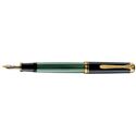 Picture of Pelikan Souveran 400 Black And Green Fountain Pen Extra Fine Nib