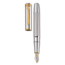 Picture of Pelikan 7000 Majesty Gold And Silver Fountain Pen Extra Fine Nib