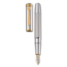 Picture of Pelikan 7000 Majesty Gold And Silver Fountain Pen Fine Nib