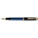 Picture of Pelikan Souveran 600 Black And Blue Fountain Pen Medium Nib