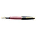 Picture of Pelikan Souveran 600 Black And Red Fountain Pen Medium Nib