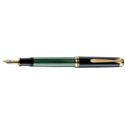 Picture of Pelikan Souveran 600 Black And Green Fountain Pen Extra Fine Nib