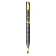 Picture of Parker Sonnet Sterling Silver Cisele Gold Trim Ballpoint Pen