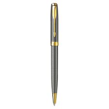 Picture of Parker Sonnet Sterling Silver Cisele Gold Trim Ballpoint Pen