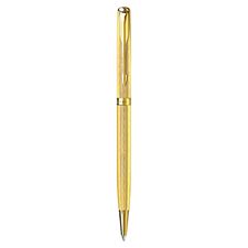 Picture of Parker Sonnet Chiseled Golden Gold Trim Slim Ballpoint Pen