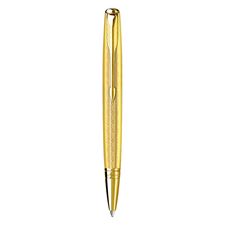 Picture of Parker Sonnet Refresh Chiseled Golden Gold Trim Mono Ballpoint Pen