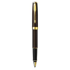 Picture of Parker Sonnet Refresh Chiseled Chocolate Gold Trim Rollerball Pen