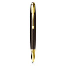 Picture of Parker Sonnet Refresh Chiseled Chocolate Gold Trim Mono Ballpoint Pen