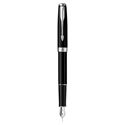 Picture of Parker Sonnet Black Lacquer Chrome Trim Fountain Pen Fine Nib