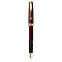 Picture of Parker Sonnet Red Lacquer Gold Trim Fountain Pen Fine Nib