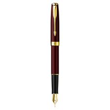 Picture of Parker Sonnet Red Lacquer Gold Trim Fountain Pen Fine Nib