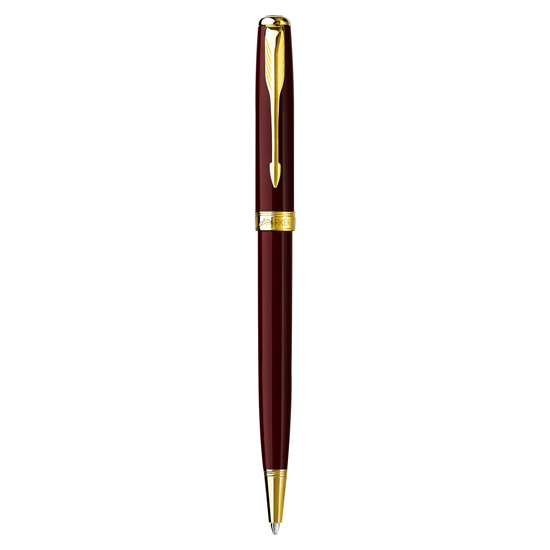 Parker Sonnet Red Lacquer Trim Ballpoint Pen-Montgomery Pens Fountain Pen Store 212