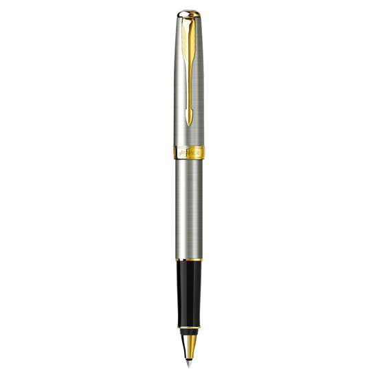 Parker Vector Stainless Steel rose Gold Trim Roller Ball Pen new year gift 2020 