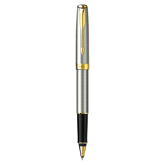 Stylo Roller Parker Sonnet Metal & Laque Perle Ct - Stylo roller 