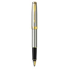 Picture of Parker Sonnet  Stainless Steel Gold Trim Rollerball Pen