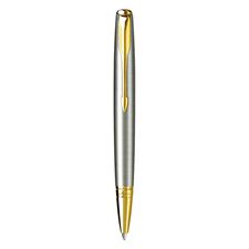 Picture of Parker Sonnet Stainless Steel Gold Trim Mono Ballpoint Pen