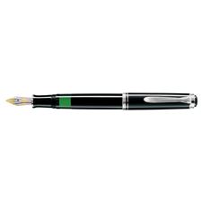 Picture of Pelikan Souveran 405 Black And Silver Fountain Pen Fine Nib