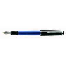 Picture of Pelikan Souveran 405 Black And Blue Fountain Pen Medium Nib