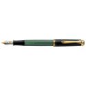 Picture of Pelikan Souveran 300 Black And Green Fountain Pen Medium Nib