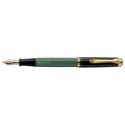Picture of Pelikan Souveran 300 Black And Green Fountain Pen Fine Nib
