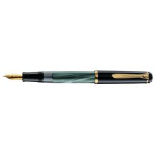 Picture of Pelikan Tradition Series 200 Green Marble Fountain Pen Fine Nib