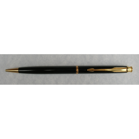 Parker Insignia Black w Gold BP Pen & Pencil Set USA 