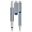 Picture of Pelikan Pura Blue And Silver Fountain Pen and Ballpoint Set