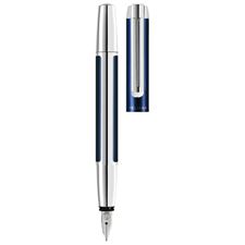 Picture of Pelikan Pura Blue And Silver Fountain Pen Extra Fine Nib