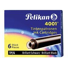Picture of Pelikan Fountain Pen Refill TP 6 Box Cartridges Brilliant Black