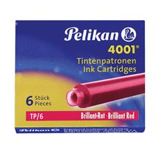 Picture of Pelikan Fountain Pen Refill TP 6 Box Cartridges Brilliant Red