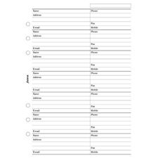 Picture of Filofax A5 Address Sheets