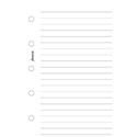 Picture of Filofax Mini Ruled Notepaper White