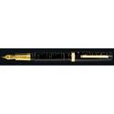 Picture of Omas Bologna Celluloid Black with Gold Fountain Pen Extra Fine Nib