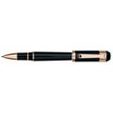Picture of Tibaldi Divina Black Resin with Rose Gold Plated Sterling Silver Trim Rollerball Pen