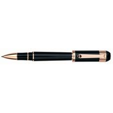 Picture of Tibaldi Divina Black Resin with Rose Gold Plated Sterling Silver Trim Rollerball Pen