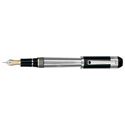 Picture of Tibaldi Excelsa Black Resin with Platinum Plated Sterling Silver Trim Fountain Pen Broad Nib