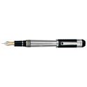Picture of Tibaldi Excelsa Black Resin with Platinum Plated Sterling Silver Trim Fountain Pen Fine Nib